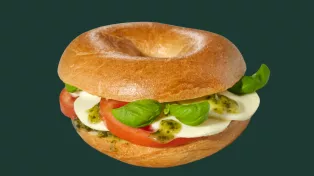 Bagel mozz og tomat